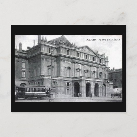 Oud Briefkaart - Milaan, opera House La Scala in 1 (Voorkant)
