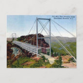 Oud Briefkaart - Mile High Swinging Bridge, NC, VS (Voorkant)