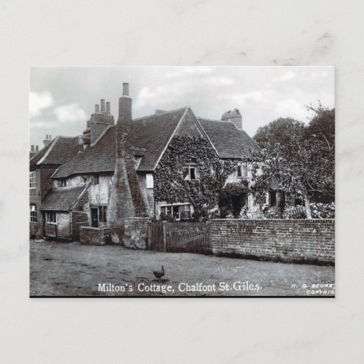 Oud Briefkaart - Milton's Cottage, Chalfont St Gil (Voorkant)