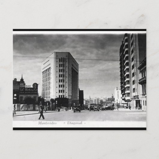 Oud Briefkaart - Montevideo, Uruguay (Voorkant)