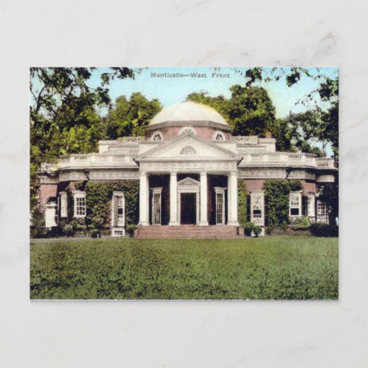 Oud Briefkaart - Monticello, Virginia, Verenigde S (Voorkant)