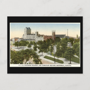 Oud Briefkaart, Montreal, station Windsor Briefkaart