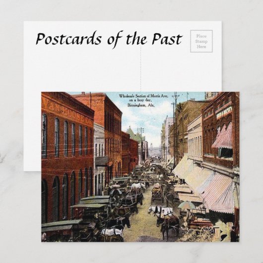 Oud Briefkaart - Morris Ave, Birmingham, Alabama (Voorkant / Achterkant)