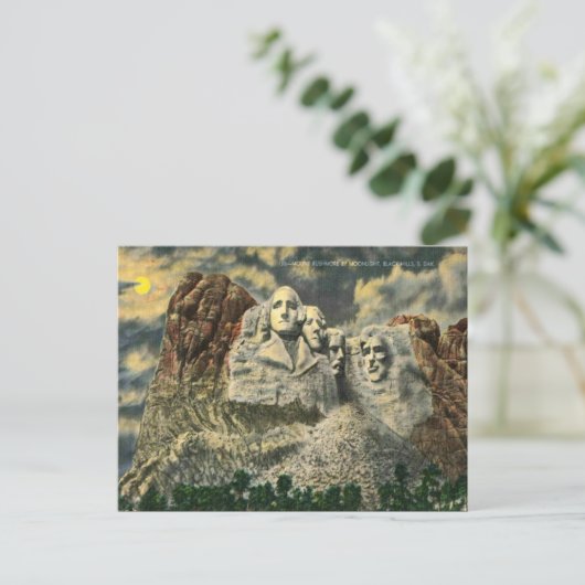 Oud Briefkaart - Mount Rushmore, S Dakota (Staand voorkant)