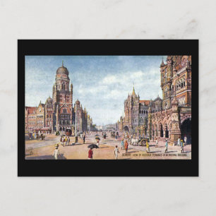 Oud Briefkaart - Mumbai, Victoria Terminus