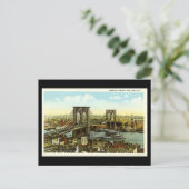 Oud Briefkaart - New York City, Brooklyn Bridge (Staand voorkant)
