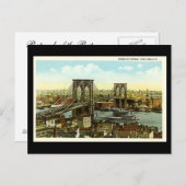 Oud Briefkaart - New York City, Brooklyn Bridge (Voorkant / Achterkant)