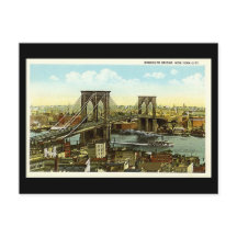 Oud Briefkaart - New York City, Brooklyn Bridge