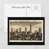Oud Briefkaart, New York City Skyline Briefkaart (Voorkant / Achterkant)