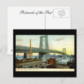 Oud Briefkaart, New York City, Williamsburg Bridge Briefkaart (Voorkant / Achterkant)