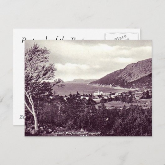 Oud Briefkaart - Newfoundland, Topsail in 1925 (Voorkant / Achterkant)