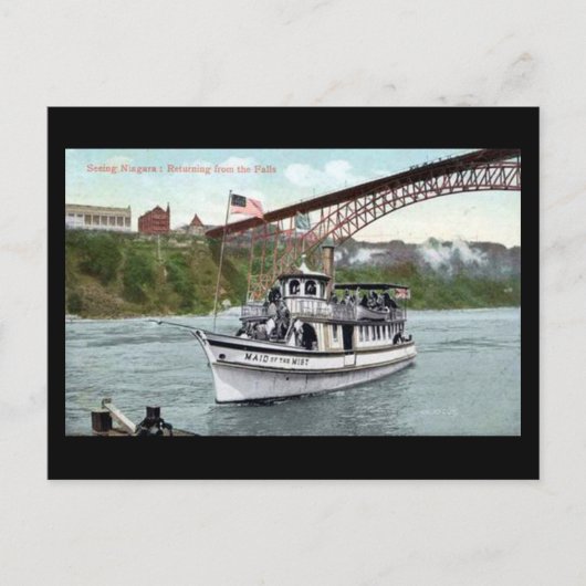 Oud Briefkaart - Niagara-Herfsten, Mist (Voorkant)