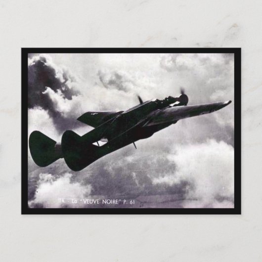 Oud Briefkaart - Northrop P-61 zwarte weduwe (Voorkant)
