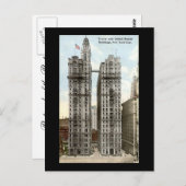 Oud Briefkaart, NYC, Trinity en United Realty Briefkaart (Voorkant / Achterkant)