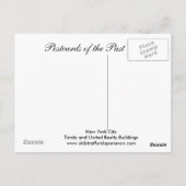 Oud Briefkaart, NYC, Trinity en United Realty Briefkaart (Achterkant)
