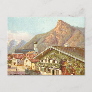 Oud Briefkaart - Oberammergau, Beieren, Duitsland