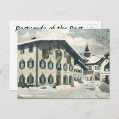 Oud Briefkaart - Oberammergau, Beieren, Duitsland (Voorkant / Achterkant)