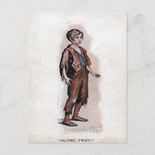 Oud Briefkaart - Oliver Twist (Voorkant)