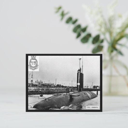 Oud Briefkaart - onderzeeër HM "WarOndanks" (Staand voorkant)