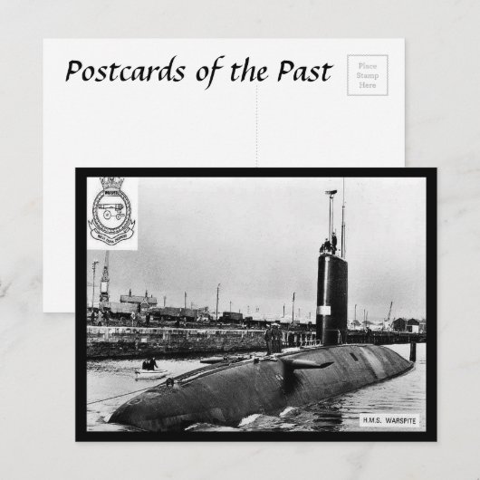 Oud Briefkaart - onderzeeër HM "WarOndanks" (Voorkant / Achterkant)