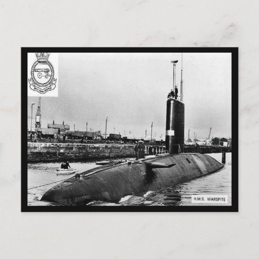 Oud Briefkaart - onderzeeër HM "WarOndanks" (Voorkant)