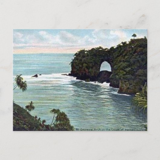 Oud Briefkaart - Onomea Arch, Hawaii (Voorkant)