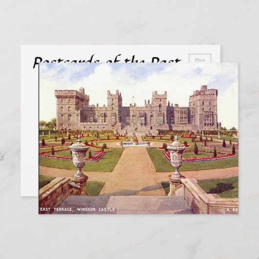Oud Briefkaart - Oost-Terras, kasteel van Windsor (Voorkant / Achterkant)