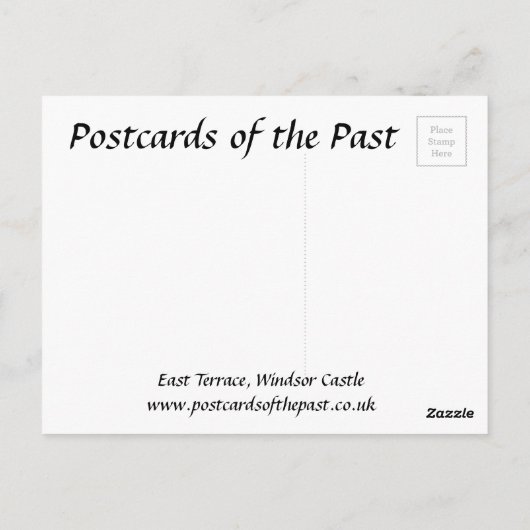 Oud Briefkaart - Oost-Terras, kasteel van Windsor (Achterkant)