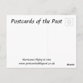 Oud Briefkaart - orkanen vliegen in de lijn (Achterkant)