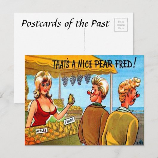 Oud Briefkaart - oud Comic Briefkaart (Voorkant / Achterkant)