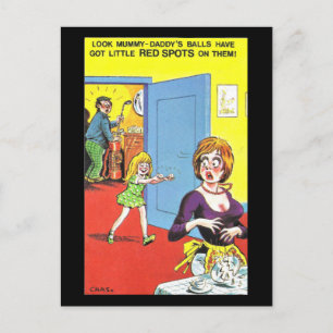 Oud Briefkaart - oud Comic Golf Briefkaart