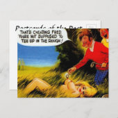 Oud Briefkaart - oud Comic Golf Briefkaart (Voorkant / Achterkant)