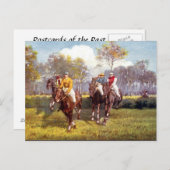 Oud Briefkaart - paardenraces (Voorkant / Achterkant)