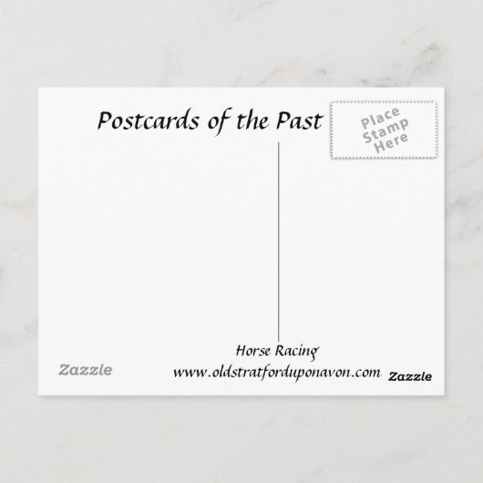 Oud Briefkaart - paardenraces (Achterkant)