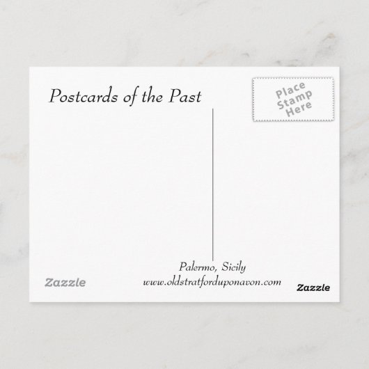 Oud Briefkaart - Palermo, Sicilië (Achterkant)