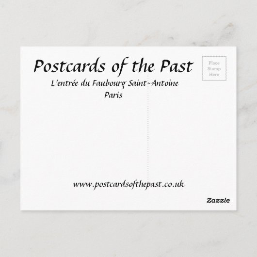 Oud Briefkaart - Parijs (Achterkant)