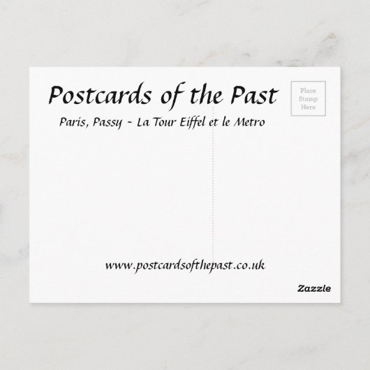 Oud Briefkaart - Parijs, Reizigervaart - Rondzeef (Achterkant)