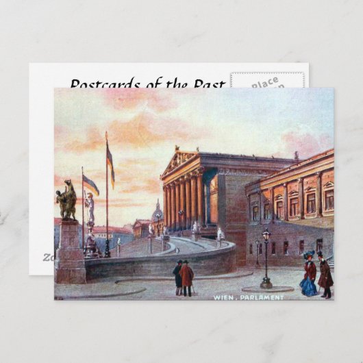 Oud Briefkaart - Parlament, Wien (Voorkant / Achterkant)