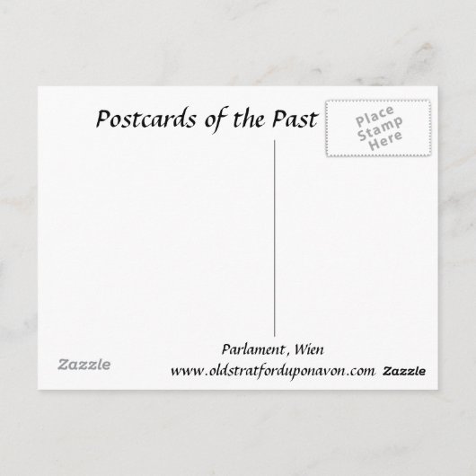 Oud Briefkaart - Parlament, Wien (Achterkant)