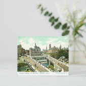 Oud Briefkaart - Parlement en post Kantoor, Ottawa (Staand voorkant)