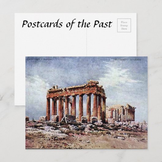 Oud Briefkaart - Parthenon, Athene (Voorkant / Achterkant)