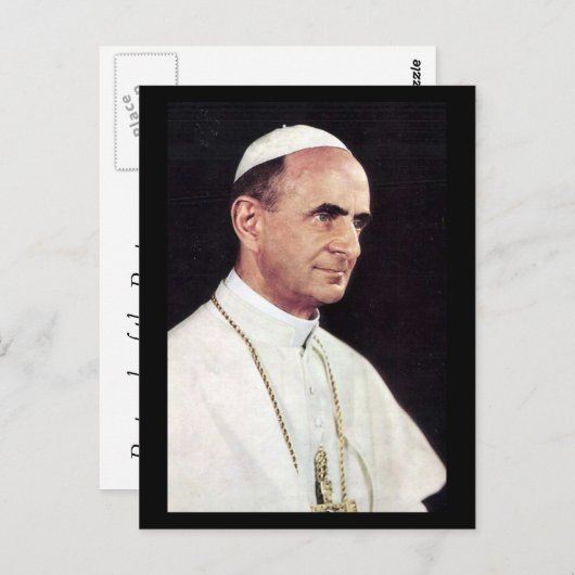 Oud Briefkaart - paus Paul VI (Voorkant / Achterkant)