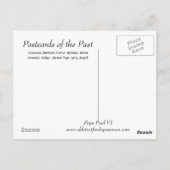 Oud Briefkaart - paus Paul VI (Achterkant)