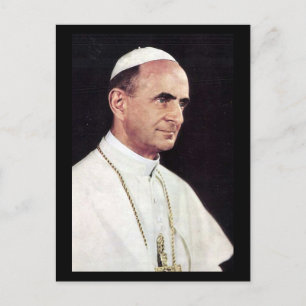 Oud Briefkaart - paus Paul VI