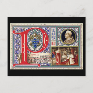 Oud Briefkaart - paus Pius II