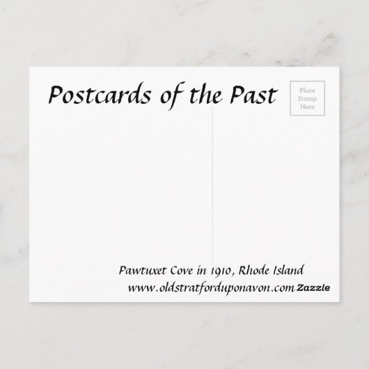 Oud Briefkaart - Pawtuxet Cove, Rhode Island, Vere (Achterkant)