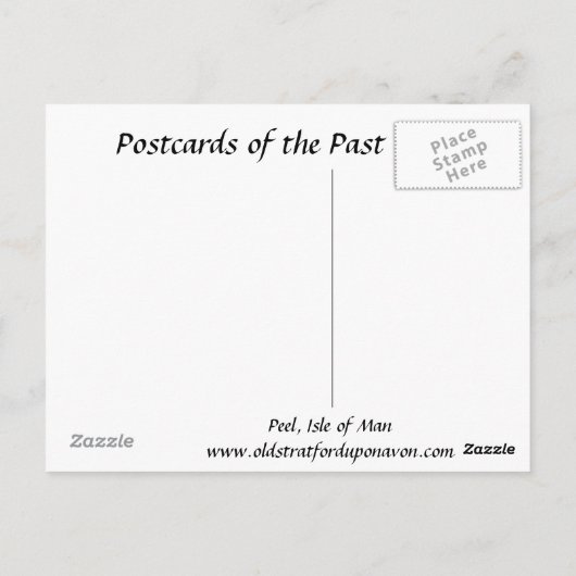 Oud Briefkaart - Peel, eiland Man (Achterkant)