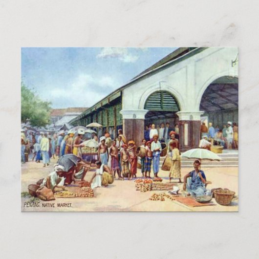 Oud Briefkaart - Penang, Maleisië (Voorkant)