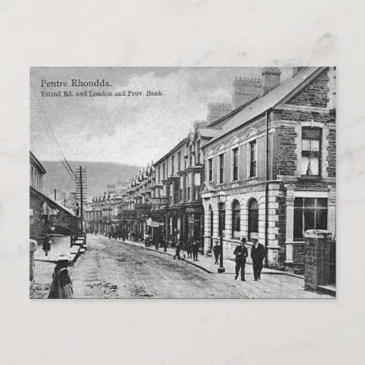 Oud Briefkaart - Pentre, Rhondda, Wales (Voorkant)