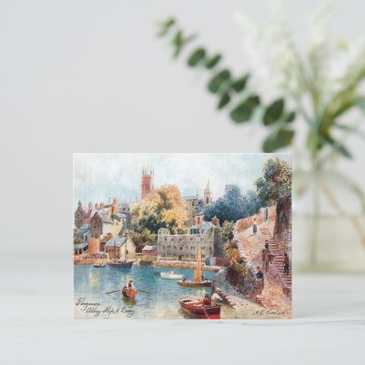 Oud Briefkaart - Penzance, Cornwall (Staand voorkant)
